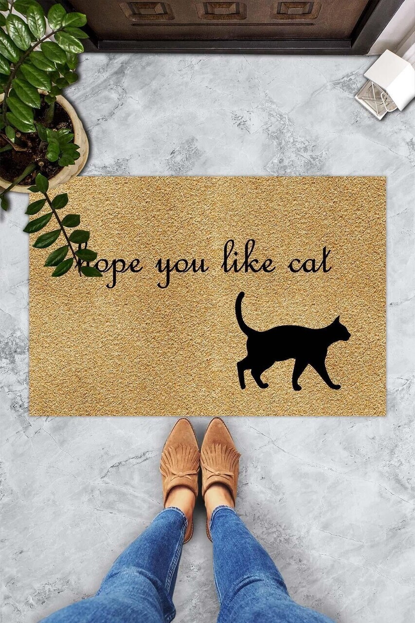 Covoraș din PVC, Black Cat, 40x60 cm, PVC, Multicolor