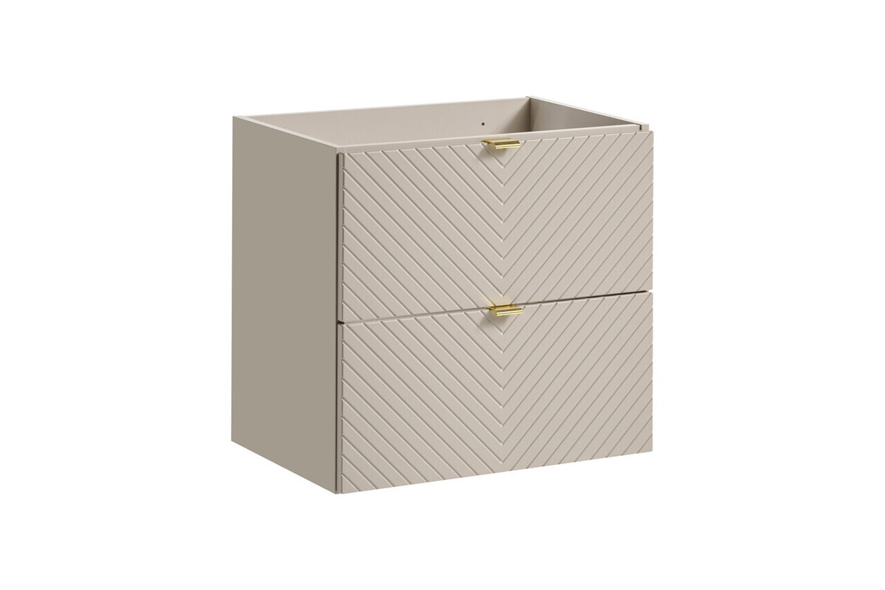 Set mobiler baie, dulap cu lavoar, 60 cm S Un Lola, Viva Cashmere White, Comad, MDF/PAL laminat, casmir mat — imaginea 6