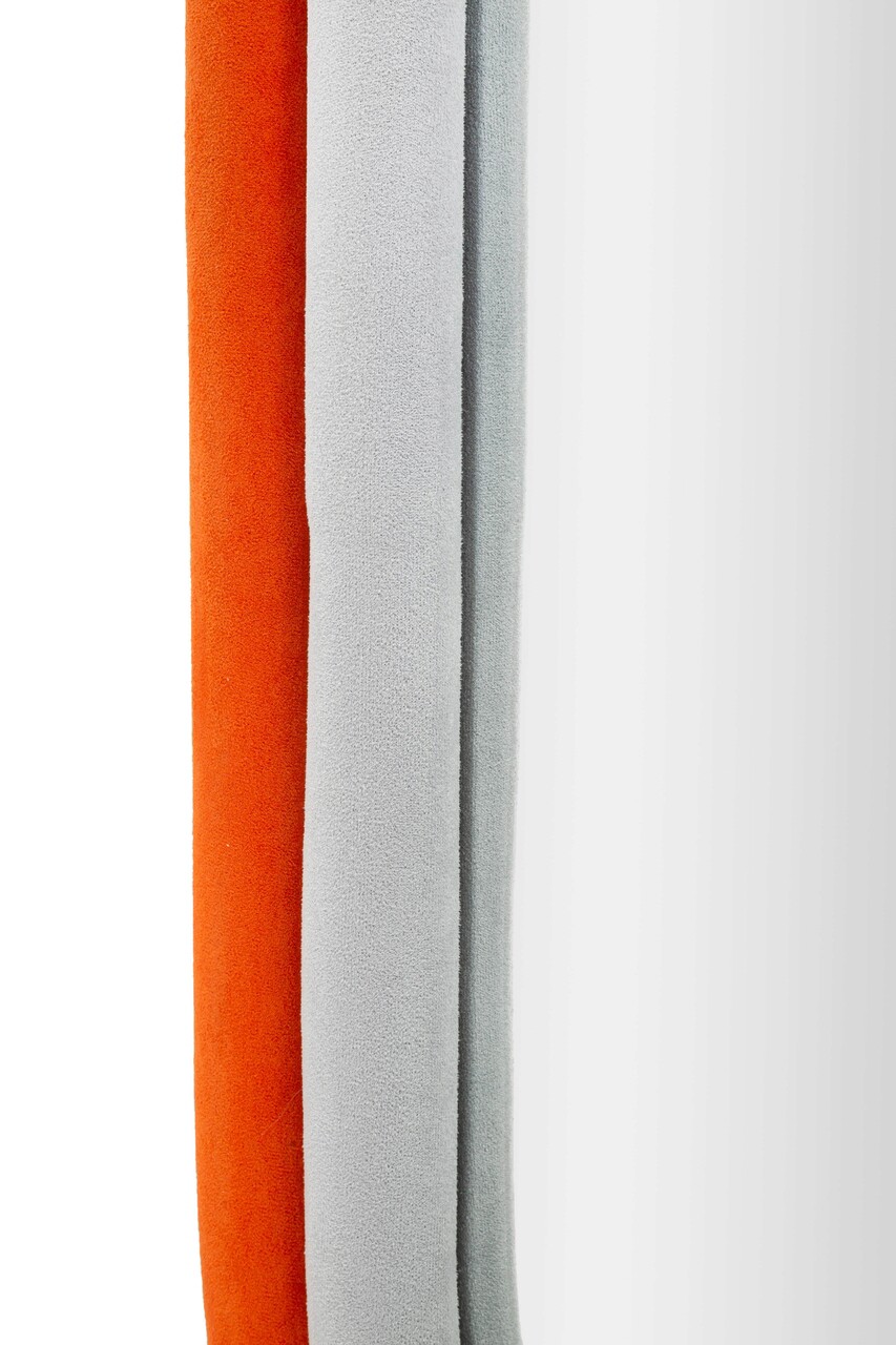 Oglinda decorativa Antony, Mauro Ferretti, 60x90 cm, MDF/rama acoperita cu catifea, portocaliu
