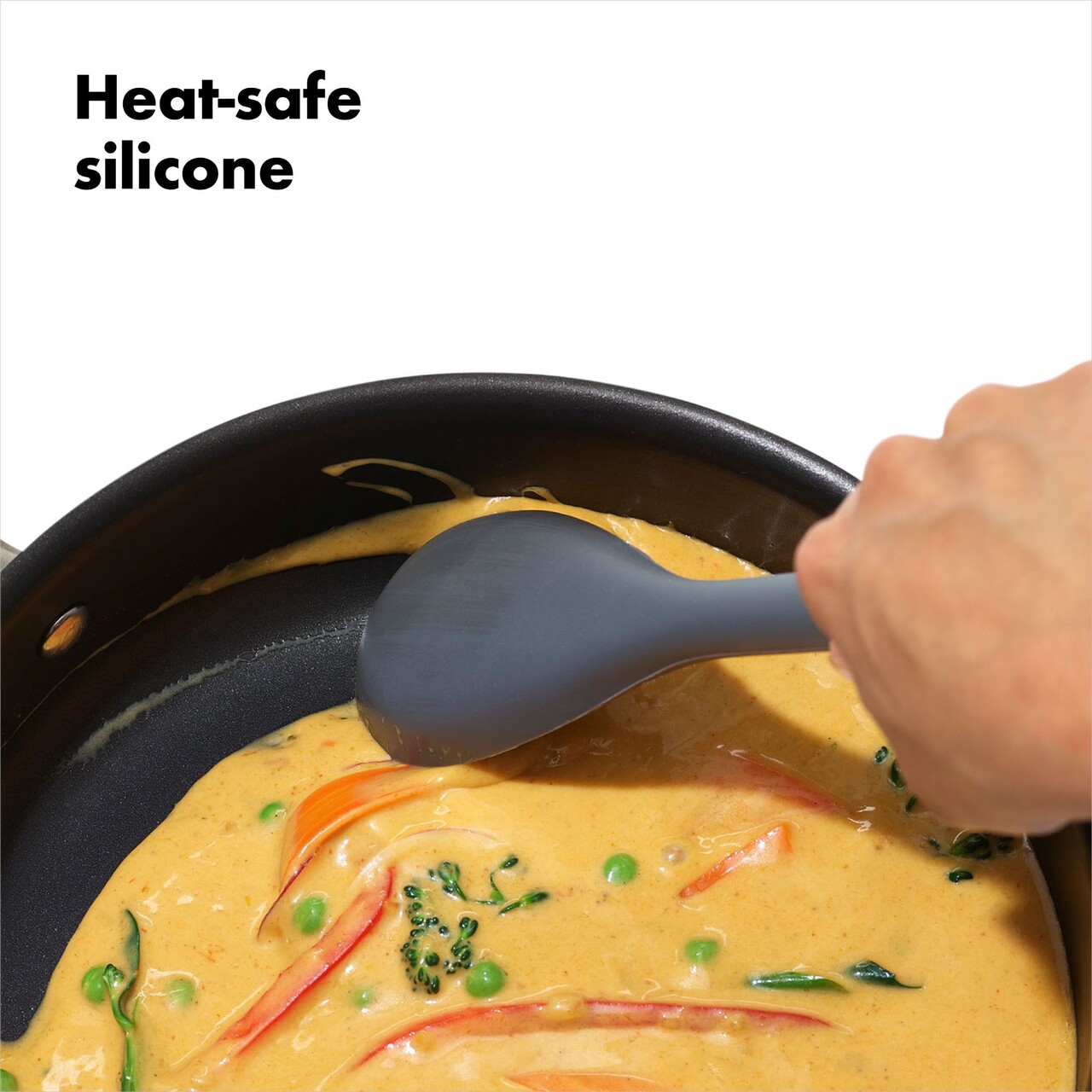 Lingura gatit, silicon, 30,5 cm, "Good Grips", Negru - OXO - imagine 8