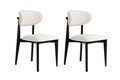 Set scaune 2 piese, Wayland, Lionte, Alb/Negru