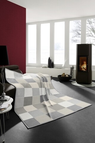 Patura, Biederlack, Tweed Ch. Grey, 140 x 190 cm, poliacrilic, gri