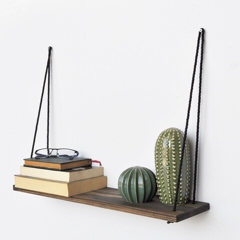 Raft pentru perete aa046, evila originals, 60x13 cm, bej/negru