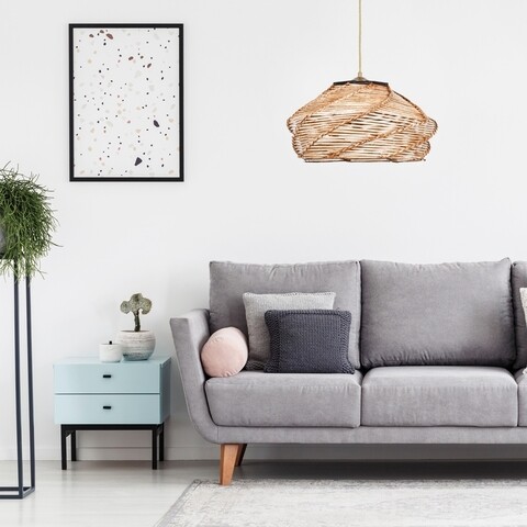 Lustra, ovale, fullhouse, 36 x 36 x 65 cm, 1 x e27, 60w, bej