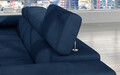Coltar extensibil stanga 4 locuri ELTAP, Armd-62, Armando, 289x203x85 cm, lemn/poliester, albastru inchis