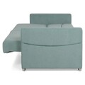 Canapea extensibila cu 3 locuri si lada, Madi, L.224 l.94 H.90, stofa, menta
