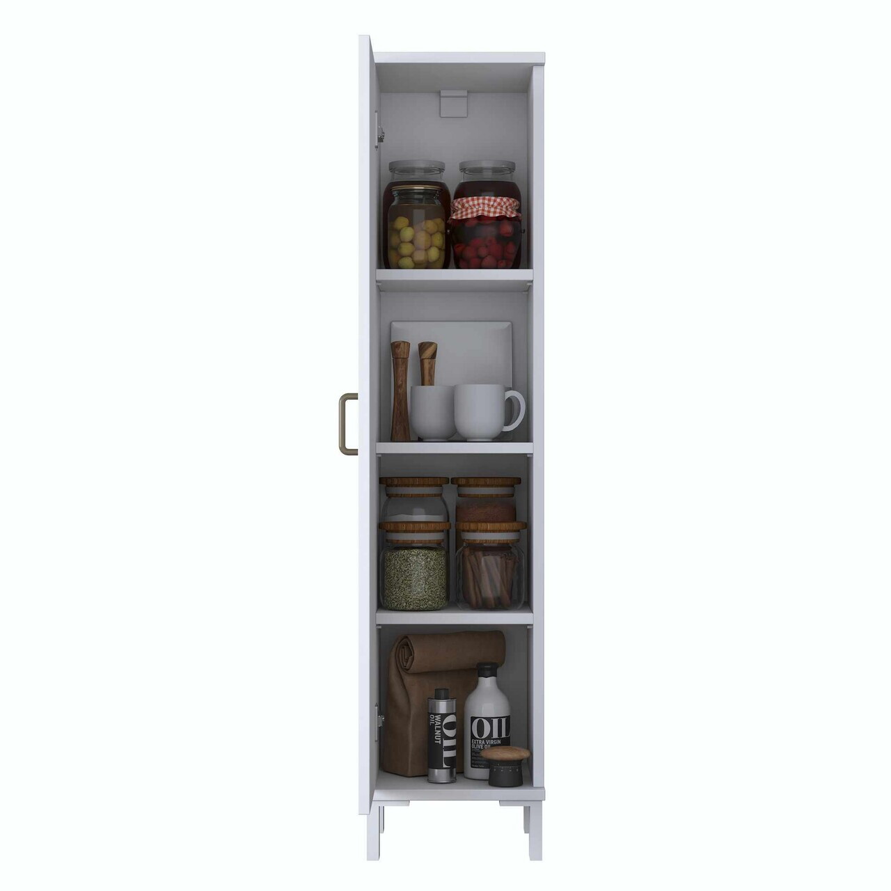 Dulap de baie, Hanah Home, KC110, 30x133.6x32.5 cm, Alb — imaginea 6