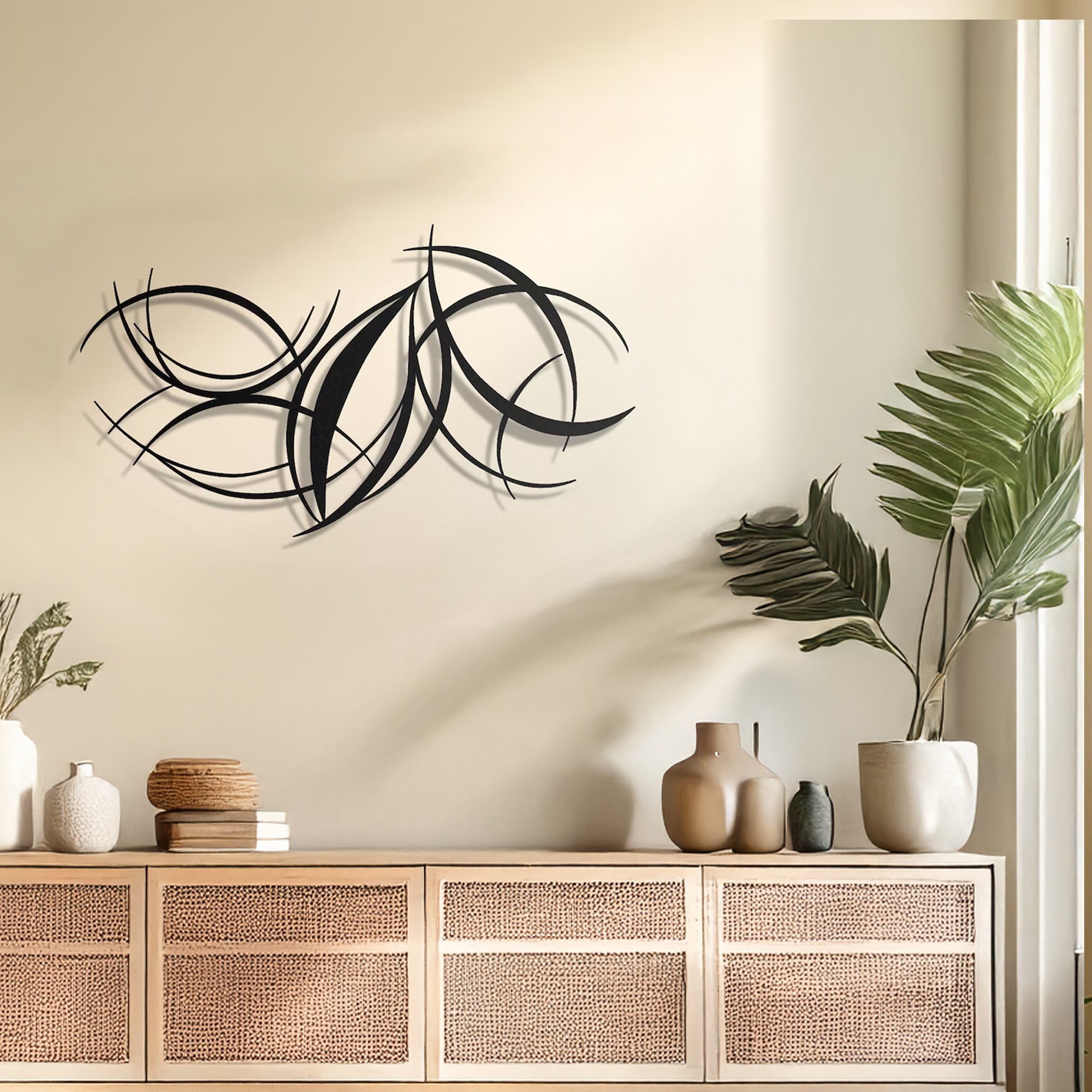 Decoratiune de perete, DCV-1024-MT, Dimensiune: 50 x 30 cm, Negru
