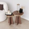 Set masute de cafea, Neostill, Mushroom 2, PAL, Aur / Nuc