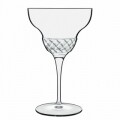 Set 4 pahare margarita, Roma 1960, Luigi Bormioli, 384 ml, sticla cristal