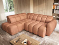 Coltar extensibil stanga 4 locuri ELTAP, LT-24XIL, Falconn, 258x208x107 cm, lemn/poliester, portocaliu