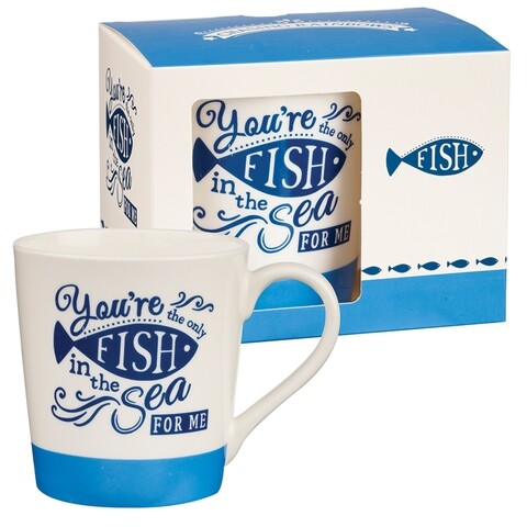 Cana in cutie cadou, fish, churchill, portelan fine bone china, 300 ml