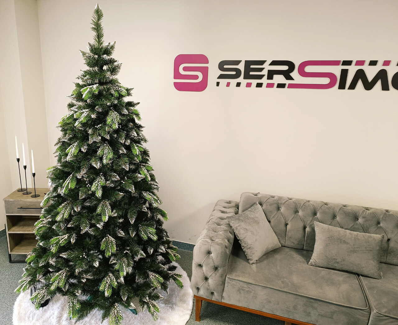 Brad artificial Christmas Deluxe by Sersimo, Diamant, 2D+3D, 220cm — imaginea 10