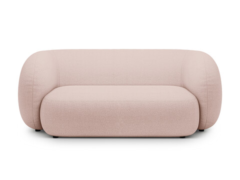 Canapea modulara 2 locuri, Kate, Micadoni, 183x99x76 cm, tesatura boucle, roz pudra