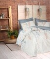 Lenjerie de pat pentru o persoana, Hiedra - Indigo Blue, Cotton Box, Bumbac Ranforce 