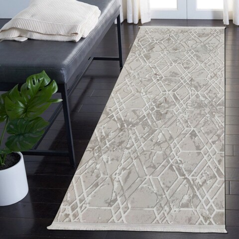 Covor, Basak 0182A, 80×200 cm, 60% polipropilena/40% poliester, Bej / nurcă Gala