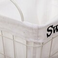 Cos pentru depozitare, Sweet Home, Creaciones Meng, 32x20x18 cm, metal/poliester, alb