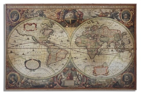 Decoratiune de perete world, mauro ferretti, 120.5x80 cm, mdf, multicolor