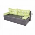Canapea extensibila Alfi Grey 192x80x77 cm cu lada de depozitare, Jasmine Flower