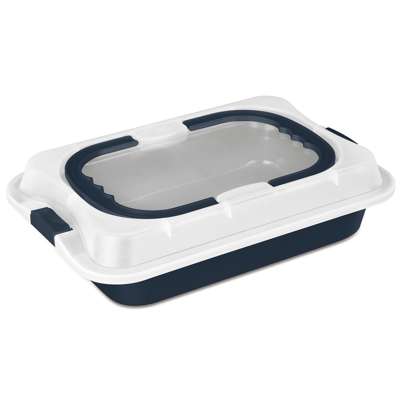 Tava cu capac Berlinger Haus, Deep Sea, 36x24.5x5.5 cm, otel carbon/plastic, albastru mat - imagine 5