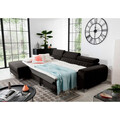 Coltar extensibil stanga 3 locuri ELTAP, LT-05LO, Grayson, 278x205x92 cm, lemn/poliester, gri inchis