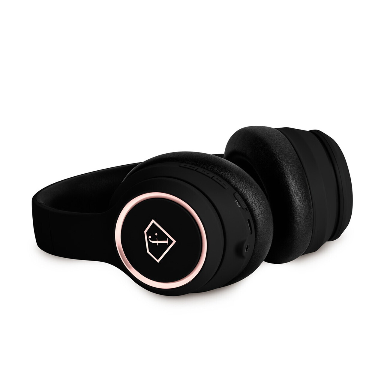 Casti wireless ANC Fashion TV, Matte Black-Rose Gold, 17x18.5x8 cm, negru - imagine 3