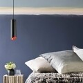 Lustra Sivani MR - 832, Opviq, 8 x 114 cm, 1 x E27, 40W, negru/rosu