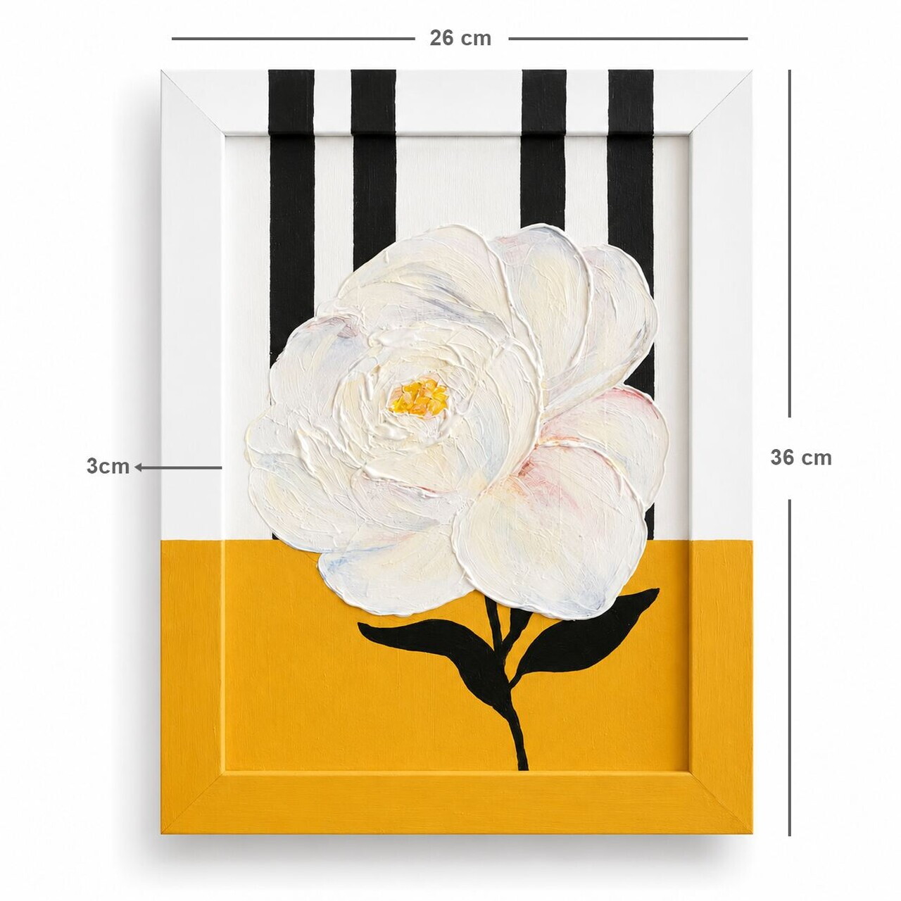 Tablou decorativ, YBC11868, Canvas, Rama din lemn (grosime 3 cm), Multicolor — imaginea 4