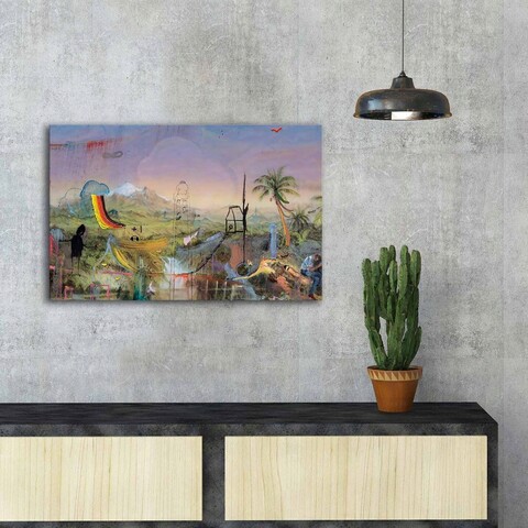 Tablou decorativ, famousart-060, canvas, dimensiune: 45 x 70 cm, multicolor