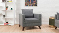 Fotoliu, Balcab Home, 825BLC1497, Lemn / MDF, Gri