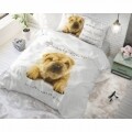 Lenjerie de pat dubla Beauty Sleep White, Royal Textile, 3 piese, 200 x 220 cm, 100% bumbac, multicolora