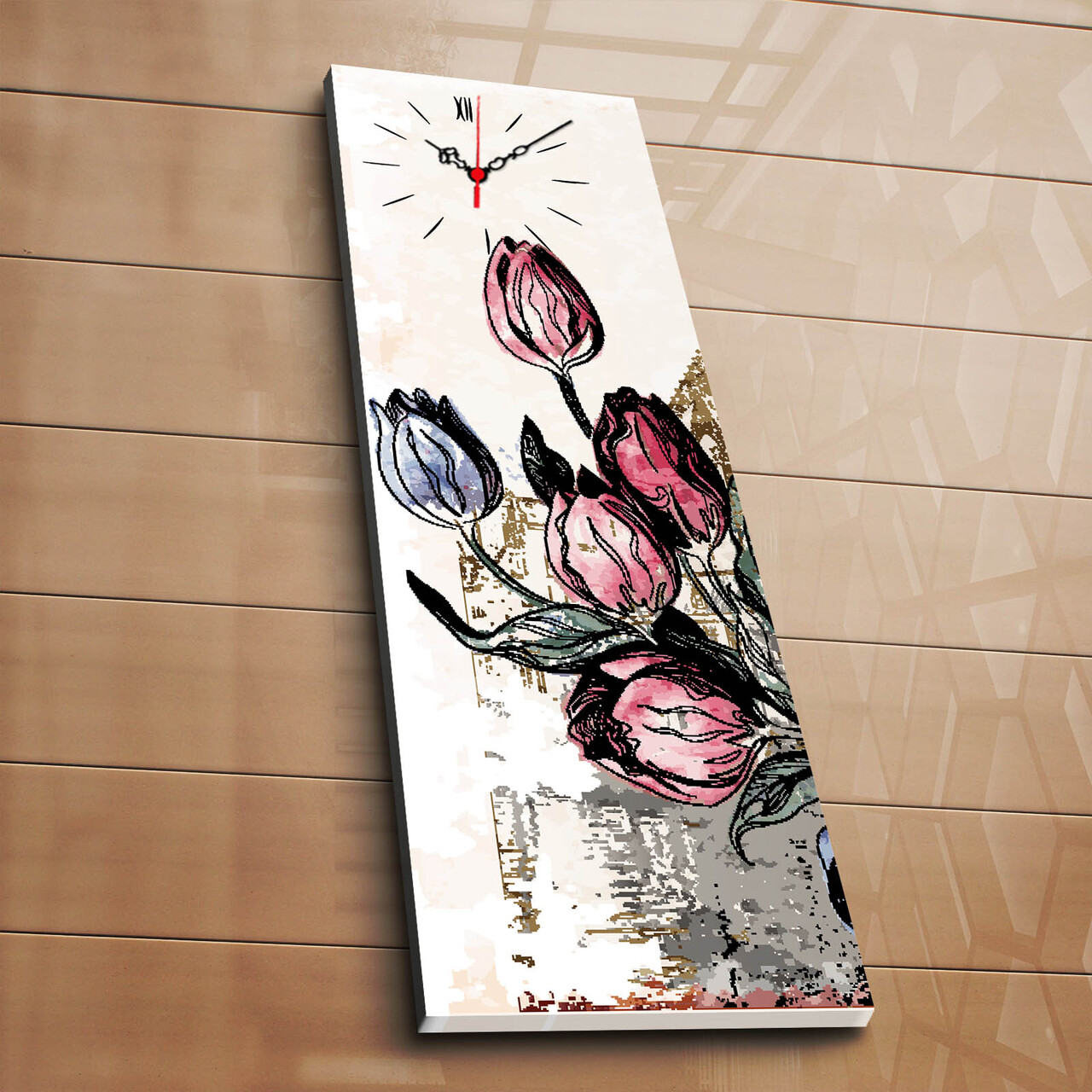 Ceas de perete, 3090CS-32, 30 x 90 cm, Multicolor - view 2