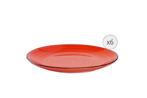 Set 6 farfurii intinse gala orange, heinner, Ø27 cm, ceramica, portocaliu