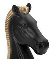 Decoratiune piesa sah, Mauro Ferretti, Horse, 10.5 x 8.5 x 19 cm, polirasina, negru/auriu
