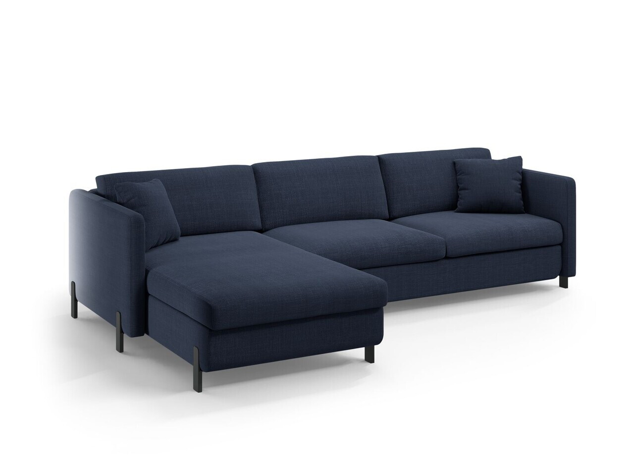Coltar extensibil stanga 5 locuri, Gloria, Micadoni Home, 286x170x88 cm, tesatura structurata, albastru — imaginea 3