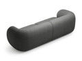 Canapea modulara 4 locuri, Kate, Micadoni, 243x99x76 cm, tesatura boucle, gri inchis