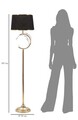 Lampadar Bruxelles, Mauro Ferretti, 1 x E27, 40W, 38x160 cm, fier/sticla, negru/auriu