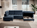 Coltar extensibil dreapta 4 locuri ELTAP, RT-40RAQ, Berrto, 306x165x100 cm, lemn/poliester, albastru inchis