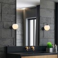 Aplica de perete, Fulgor, 942FLG1330, Metal, Alb/Negru
