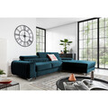 Coltar extensibil dreapta 3 locuri ELTAP, RT-40NU, Grayson, 278x205x92 cm, lemn/poliester, albastru inchis