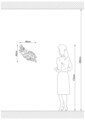 Lampa de perete, Shadow, 585-A, E27, 100 W, metal/MDF, negru
