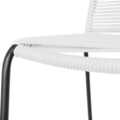 Scaun pentru gradina Antea Dark Legs, 53 x 53 x 88 cm, otel/sfoara, alb