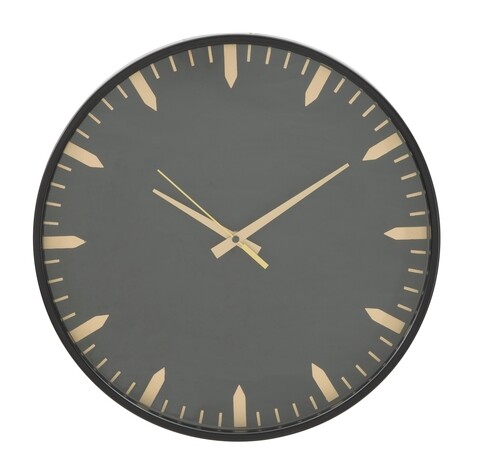 Ceas de perete Elegant, Mauro Ferretti, 40 cm, fier, negru/auriu