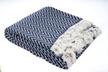 Cuvertura matlasata dubla, Zigzag - Blue, ICF Bedroom, Bumbac