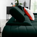 Coltar extensibil dreapta 3 locuri ELTAP, RT-35LO, Grayson, 278x205x92 cm, lemn/poliester, verde inchis