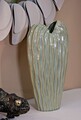 Vaza decorativa Venice, Mauro Ferretti, 22x10x39 cm, ceramica, verde