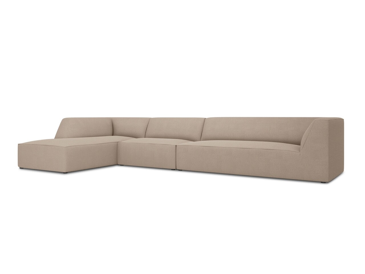 Coltar stanga 5 locuri, Ruby, Micadoni Home, BL, 366x180x69 cm, poliester, bej inchis - 1 | YEO