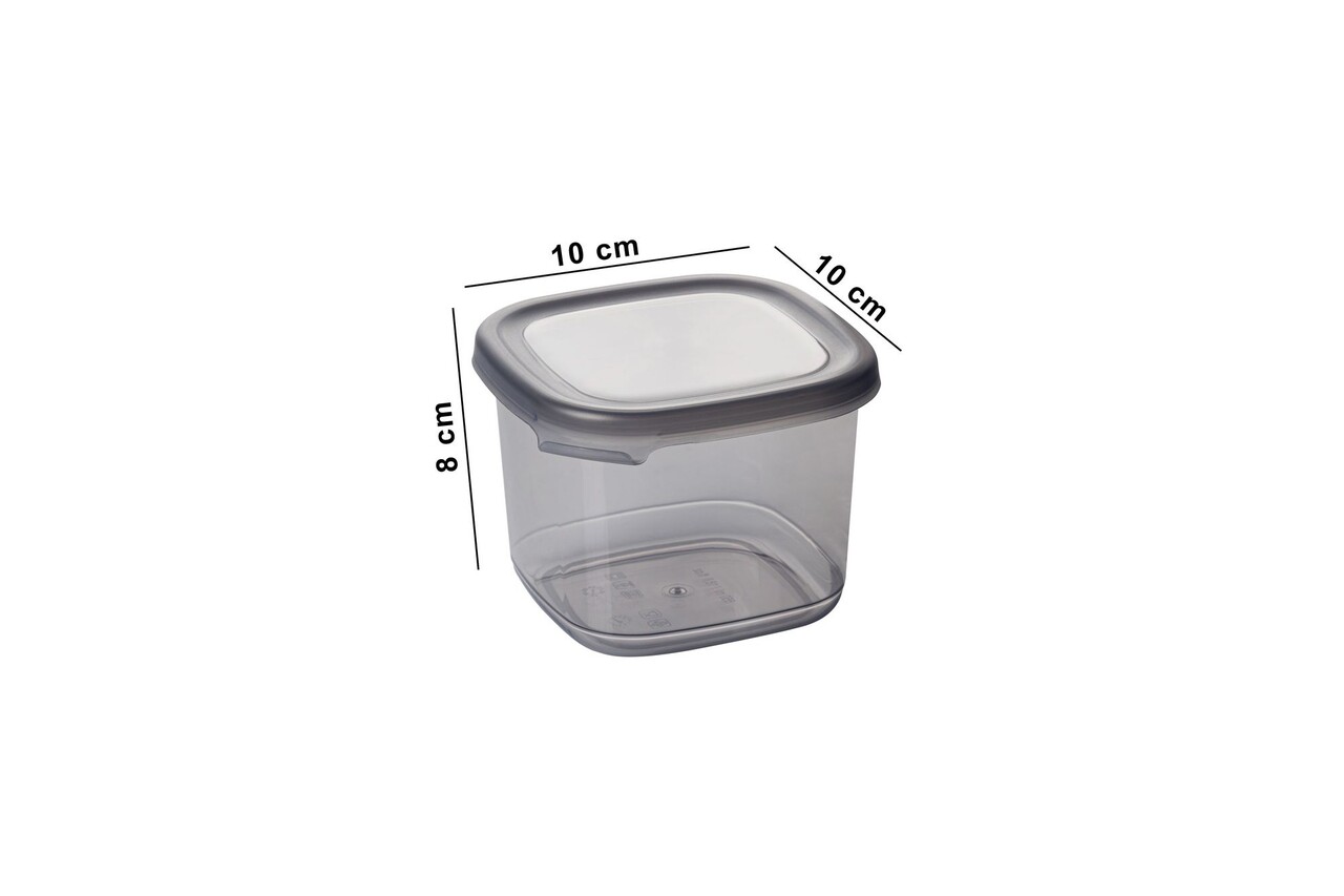 Set recipiente depozitare, Hermia, 964FRM5360, Dimensiune: 10 x 10 x 16,5 cm / 1200 ml (5 bucăți), Antracit - imagine 7