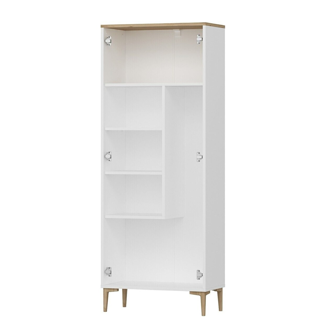 Dulap multifunctional, Hanah Home, Viona, 70x180x35 cm, Coș adânc / Alb — imaginea 7
