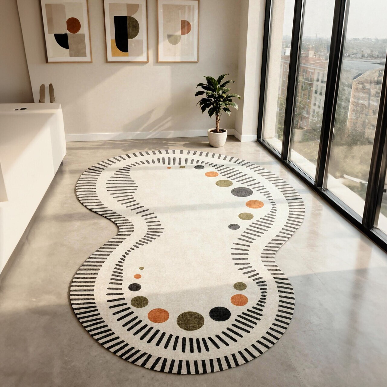 Covor, Fr359, 120x180 cm, Negru